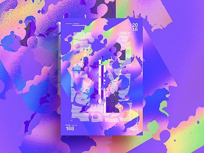 –Trace. branding design holographic illustration poster swiss texture