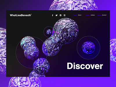 What Lies Beneath™ | Concept art branding c4d c4dart cinema4d landing page logo ui web