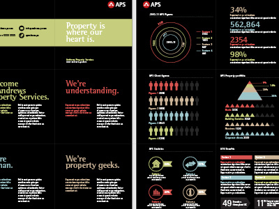 Branding sheet for APS product black branding design icons info graphics