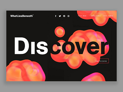 What Lies Beneath™ | Concept abstract branding bubble c4d cinema 4d landing page ocean ui