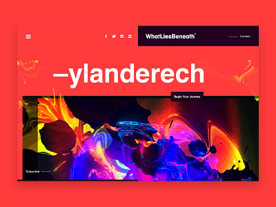 Ylanderech branding illustration landing page skull typography ui ux