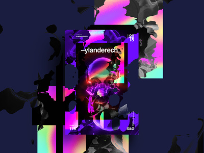 –Ylanderech branding color illustration poster texture type typography