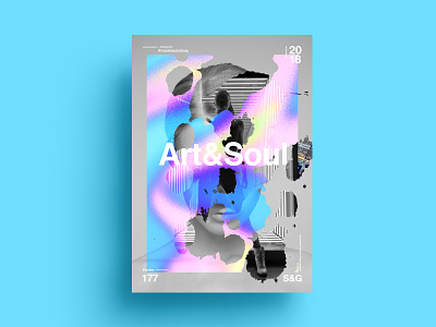 Art&Soul art color gradient illustration poster swiss texture type typography vector