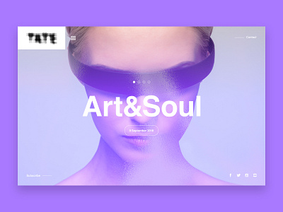 –Art&Soul design landingpage london minimal tate typography ui
