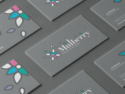Mulberrry branding businesscard flower illustration logo minimal nursery