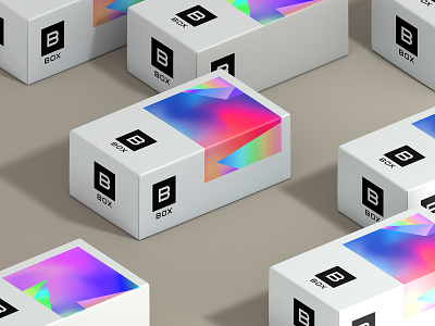 –Box branding design gradient identity logo logomark packaging type typography