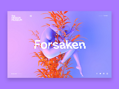 –Forsaken | Landing page art branding cinema4d landingpage octane octanerender ui uidesign ux web