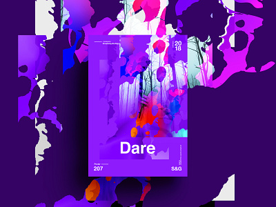 –Dare abstrat art dare halloween layout poster scare scary