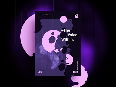 –THE VOICE WITHIN c4d cinema4d design illustration octane poster swiss type typography