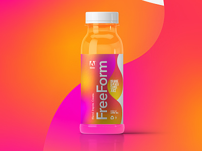Freeform Super Juices | Made By Adobe adobe concept freeform gradient illustrator juice packaging packagingdesign