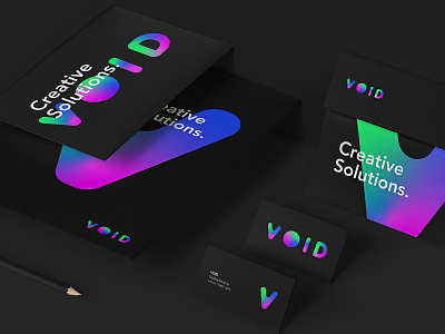 VOID branding gradient logo logomark pattern shape typography