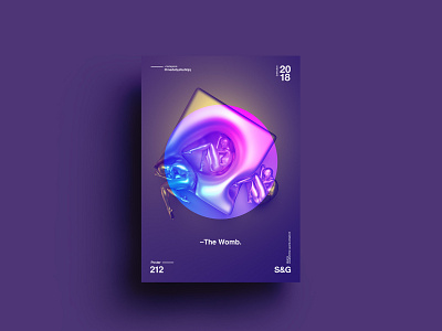 –The Womb. c4d cinema4d design illustration octane poster swiss type typography