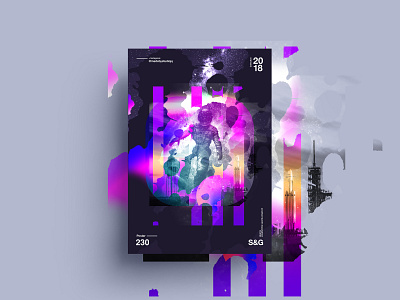 The Fall. art cinema 4d color gradient illustration octane poster swiss texture type typography vector