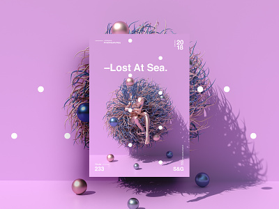 –Lost At Sea art cinema 4d color gradient illustration octane poster swiss texture type typography vector