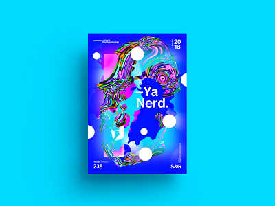 —Ya Nerd! art collage color illustration nerds octane poster posterdesign retro sweets swiss texture type typography vector