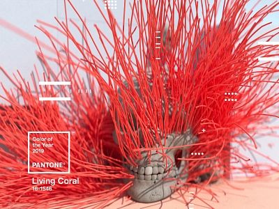 Pantone Color of the Year 2019 | Living Coral animation cinema4d coy2019 design livingcoral motion octane pantone skull type web website x particles