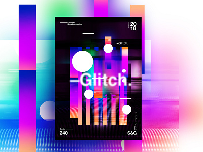 —Glitch. art collage color glitch gradient illustration poster posterdesign retro swiss texture type typography vector