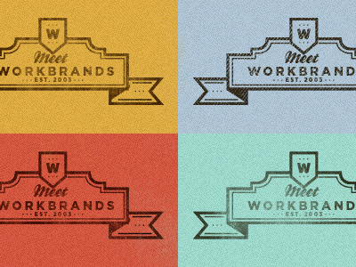 Meet the team WB logo - Colour Palette blue branding design green identity logo orange retro texture yellow