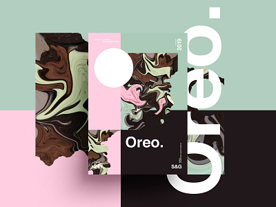 Oreo–Art art chocolate color foodie illustration oreo poster posterdesign retro swiss texture type typography vector