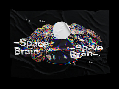 –Space Brain–. art cinema4d color gradient illustration love minimal octane poster posterdesign retro swiss texture type typography vector