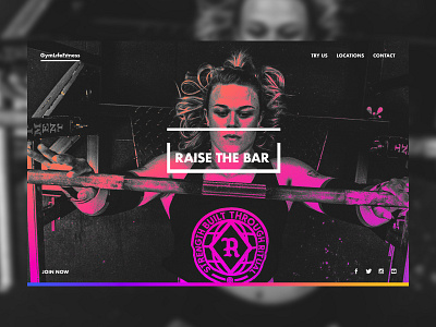 Raise The Bar. clean design fitness gradient gym interaction landing page minimal photoshop ui ui design web webdesign