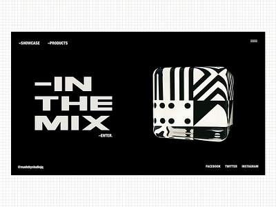 –IN THE MIX | Homepage 3d abstract animation art blog cinema4d concept design gif homepage interaction logo motion octane octanerender type ui ux web website