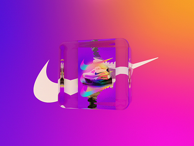 Nike | Color Cube 3d animation art cinema4d concept design gif gradient homepage interaction logo motion nike octane octanerender type ui ux web website