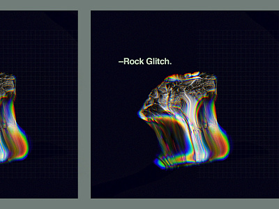 –Rock Glitch. branding cinema4d design gradient identity logo logomark minimal octane packaging packagingdesign space type typography