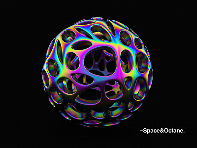 –Space&Octane. animated branding cinema4d design gradient holographic identity logo logomark minimal motion octane packaging pearlescent space spaceart type typography