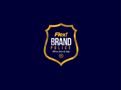 FLEX! Brand police campaign blue campaign flex graphic design icons iconset logo pattern police texture yellow