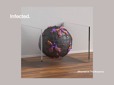 Infected. abstract animated animation art branding c4d cinema4d design identity logo minimal motion motion art motiondesign museum octane satisfying