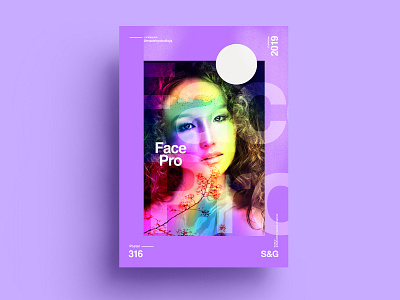 S&G.316.FacePro. adobe art collage collageart color gradient illustration love photoshop poster posterdesign retro summer swiss texture type typography vector