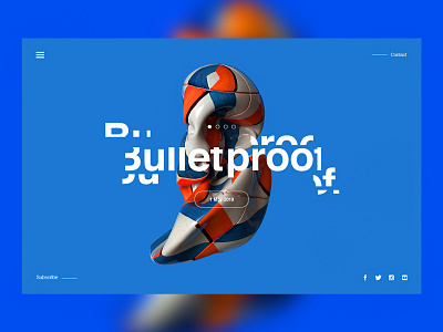 Bulletproof. adobe animation art artist cinema4d landingpage octane octane render photoshop poster posterdesign swiss texture type typography ui vector xparticles