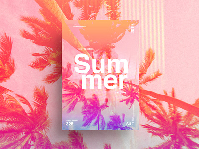 S&G. 328. Summer Incoming. adobe art collage collageart color gradient illustration love photoshop poster posterdesign retro summer swiss texture type typography vector