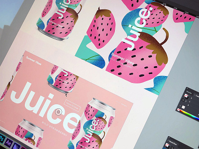 Juice. | Summer Vibes. branding can candesign cans color drinks illustration landingpage logo package packaging pattern sketch summer typography ui uidesign web