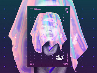 Elevate. adobe art collage collageart color fashion gradient illustration love photoshop poster posterdesign retro scifi surreal swiss texture type typography vector