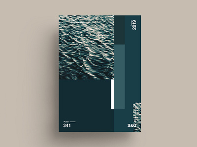 oceanview. adobe art cinema4d collage collageart color gradient grid illustration minimal minimalist nature ocean photoshop poster posterdesign swiss type typography vector