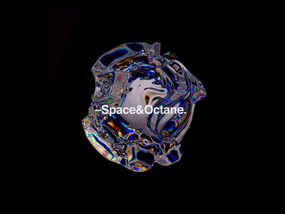 –Space&Octane. animated branding cinema4d design gradient holographic identity iridescent logo logomark minimal motion octane packaging pearlescent space spaceart type typography