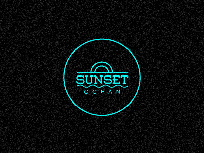 Logomark - Sunset Ocean blue icon iconset logo ocean series texture