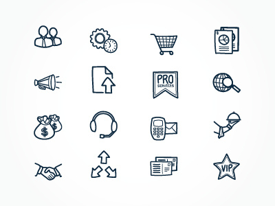 Icon set for a website (In development) icon icons iconset illustrator pictograms ui vector website