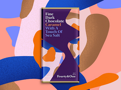 Fourty&One. | Chocolate Bar branding chocolate chocolatebar color foodie illustration landingpage logo logodesign package packaging pattern procreate sketch summer typography