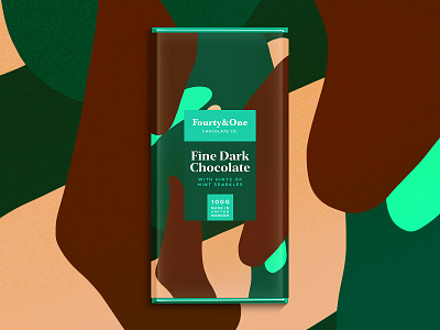 Fourty&One | Chocolate Co. | Mint. branding chocolate chocolatebar color foodie illustration landingpage logo logodesign package packaging pattern procreate sketch summer typography