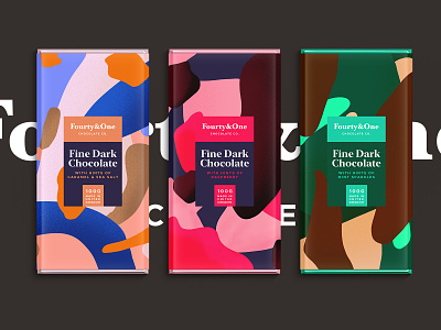 Fourty&One | Chocolate Co. branding chocolate chocolatebar color foodie illustration landingpage logo logodesign package packaging pattern procreate sketch summer typography