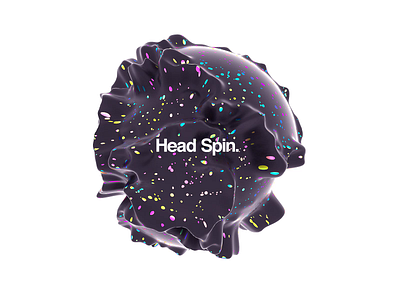 Head Spin. animated branding cinema4d cinema4dr20 design gradient happy identity logo logomark minimal motion motiondesign octane packaging r20 rainbow spaceart type typography