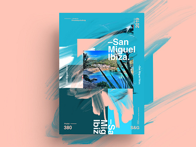 –San Miguel Ibiza. adobe art collage collageart color gradient design helvetica ibiza illustration love nature photoshop poster posterdesign procreate retro swiss type typography vector