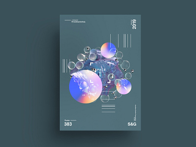 Show & Go l 383 | Space Age. abstract adobe art cinema4d collage collageart color gradient design helvetica illustration love nature photoshop poster posterdesign spaceship swiss type typography vector