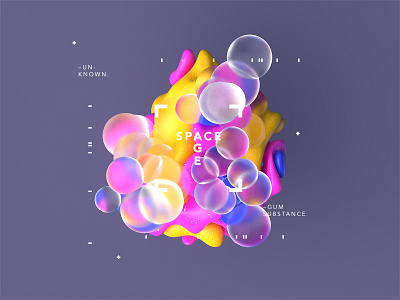 Space Age l Chewing Gum animated chewinggum cinema4d cinema4dr20 design gradient gum identity logo logomark minimal motion motiondesign octane r20 scifi spaceart type typography