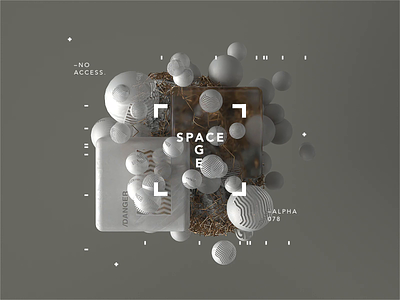Space Age l Danger branding cinema4d logo motion octane render scifi space