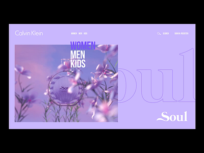 Soul by Calvin Klein branding calvinklein clean fashion layout motion perfume type typogaphy ui ui design web design web designer webdesign