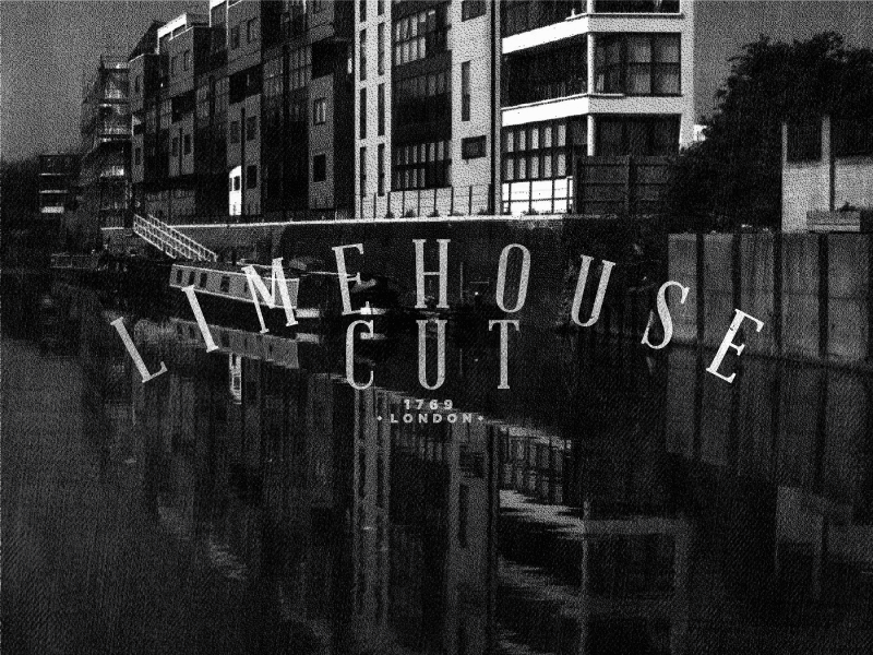 Limehouse Cut Canal canal mono photoshop playoff texture type